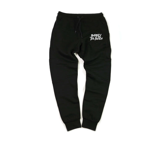 Embroidered Logo Joggers: Black