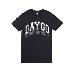 Daygo University Heather Black Shirt: WHITE