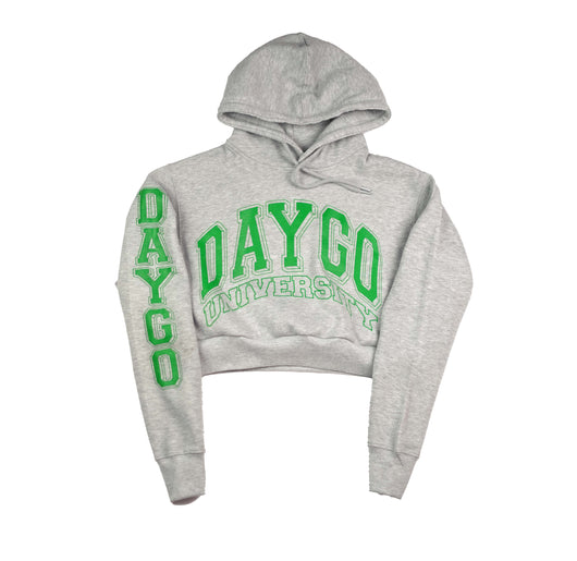 Daygo University CROP Hoodie: GREEN