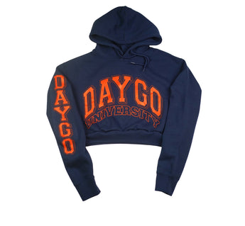 Daygo University CROP hoodie: NAVY