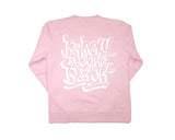 Embroidered Logo Crewneck: PINK
