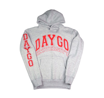 Daygo University Hoodie: GREY/RED