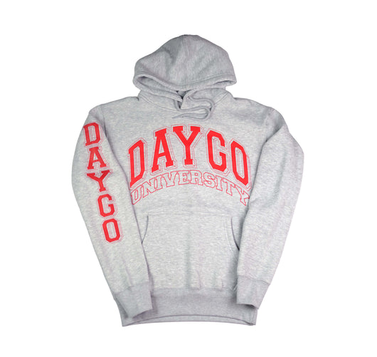 Daygo University Hoodie: GREY/RED