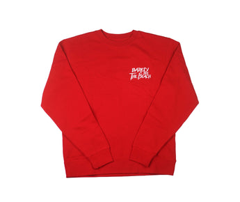 Embroidered Logo Crewneck: RED