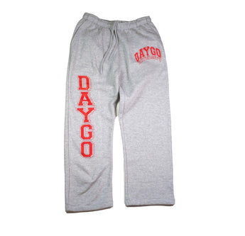 Daygo University Sweatpants: GREY/RED