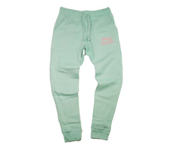 Embroidered logo joggers: SEAFOAM