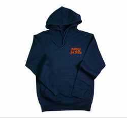 Embroidered Logo Hoodie: Navy / Orange (pre-order)