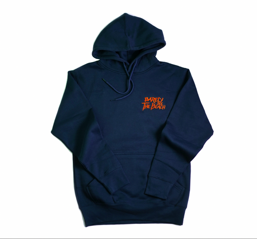 Embroidered Logo Hoodie: Navy / Orange (pre-order)