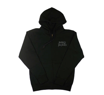 Embroidered Logo Zip-UP: Charcoal