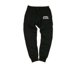 Embroidered Logo Joggers: Black