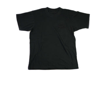 Embroidered Logo Shirt: Heavy Weight Vintage Black on Black