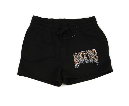 Daygo University shorts: WMNS Cheetah Print black