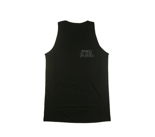 Embroidered Logo Tank Top: Blk/Charcoal
