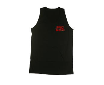 Embroidered Logo Tank Top: Blk/Red