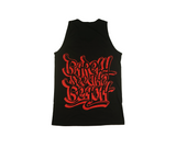 Embroidered Logo Tank Top: Blk/Red