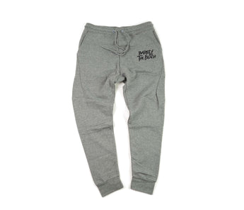 Embroidered Logo Joggers: Grey