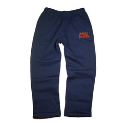 Embroidered Logo Sweatpants: Navy / Orange