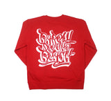Embroidered Logo Crewneck: RED