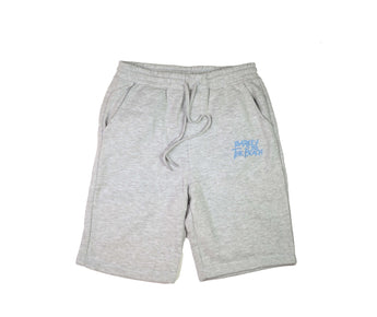 Embroidered Logo SHORTS: Grey / Carolina Blue