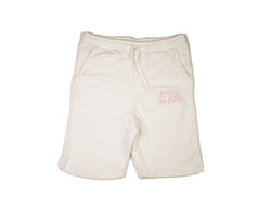 Embroidered Logo SHORTS: Off White/ Pink