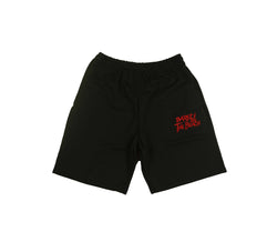 Embroidered Logo Shorts: RED