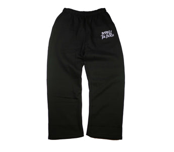 Embroidered Logo Sweatpants: BLACK