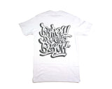 Embroidered Logo Shirt: White/Charcoal