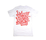 Embroidered Logo Shirt: White/Red